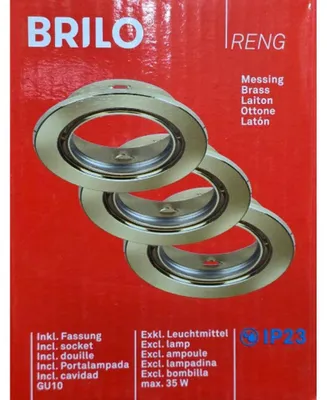 Obrázok produktu pre Briloner 7110-037 Zapustené bodové svietidlo mosadz okrúhle IP23 max. 3x35W GU10 otočné bez žiarovky