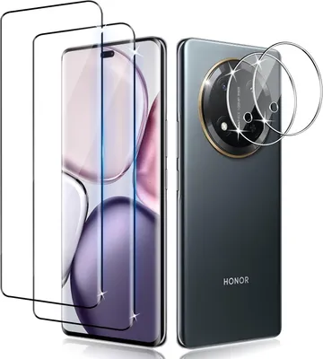 Obrázok produktu pre 2X 3D ochranné sklo ( displej + fotoaparát ) pre Honor Magic 7 Lite pancierová fólia Full 9H