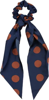 Produktbild von styleBREAKER Damen XL Haargummi Polka Dots Punkte Muster mit Schleife im Retro Style, elastisch, Scrunchie, Zopfgummi, Haarband 04027013