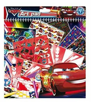 Produktbild von Disney Cars / Cars 2, Mal- und Bastelset mit Schablonen, Stickern und Malvorlagen