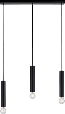 Produktbild von Pendelleuchte - Schwarz - Metall - 3-flammig - 65 x 120 cm