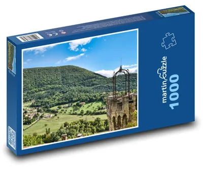 Zdjęcie produktu dla Puzzle 1000 Dzwonnica kościelna w krajobrazie - martinpuzzle