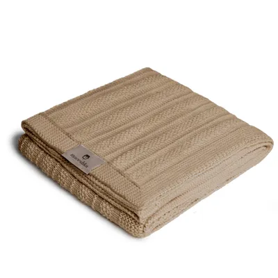 Obrázek produktu pro Pletená deka Maceshka hrášek Camel