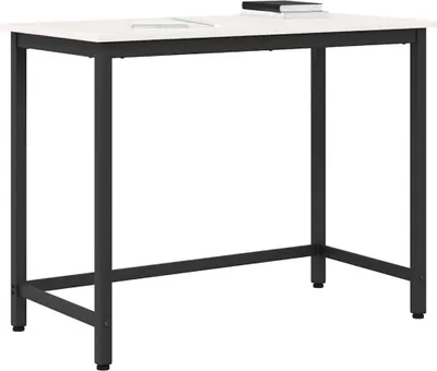 Produktbild von vidaXL Tisch Weiß 100 x 50 x 77 cm Ingenieure Holz und Stahl