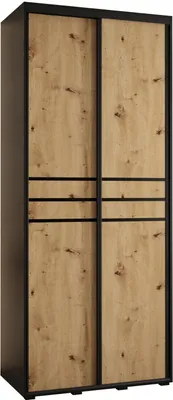 Produktbild von MEBLE KRYSPOL Davos 10 Schrank, zwei Türen - 235,2x100x60 cm - Schwarz Artisan Schwarz