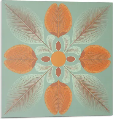 Produktbild von Blumenmuster Mit Blättern – Selbstklebend – Wandverkleidung – Wandpaneel – Wanddeko – Dekorative Wandpaneele – 3D Wandpaneele – Wandgestaltung selbstklebend – 4 Stück 50 x 50 cm