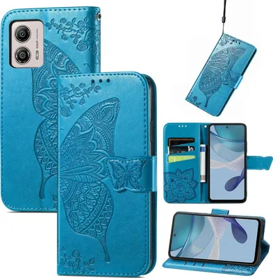 Produktbild von König Design Hülle kompatibel mit Kunstleder Handyhülle - Handy Case Blau