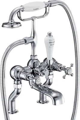 Produktbild von Casa Padrino Badewannen Armatur mit Brause  - Nostalgisch Antik Stil Jugendstil Nostalgie Bad Zubehör