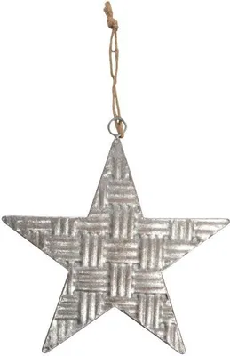 Produktbild von Freese Metall-Stern, flach Flechtoptik zink 43,5 cm