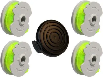 Produktbild von Graskopset mit Nylon-Graskoord, WA0014-Spoel und WA0037-Dekel, für Worx-Maibehälter geeignet