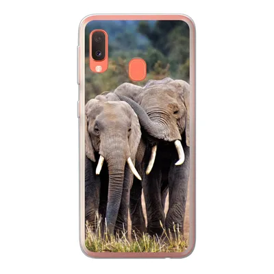 Produktbild von MuchoWow® Handyhülle Schutzhülle Hülle für Samsung Galaxy A20e Elefant - Tiere - Bäume - Natur Silikon Softcase Handy Hülle - Abdeckung