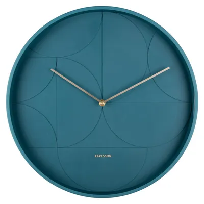 Produktbild von Karlsson Echelon Circular Wanduhr - Dunkelblau