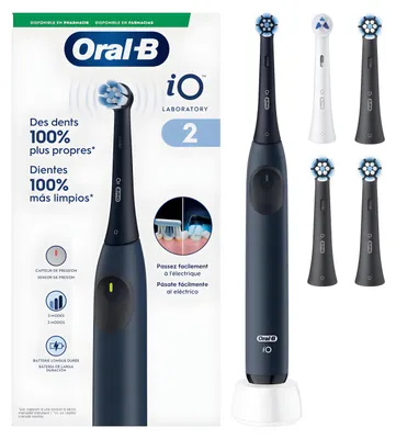 Immagine prodotto di Spazzolino elettrico Oral-B iO Series 2, laboratorio – colore blu oceano – con tecnologia magnetica