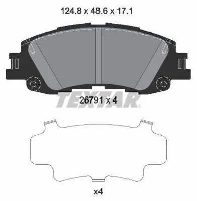 Produktbild von TEXTAR Bremsbeläge Satz Vorne für TOYOTA YARIS (P21, PA1, PH1) 2679101