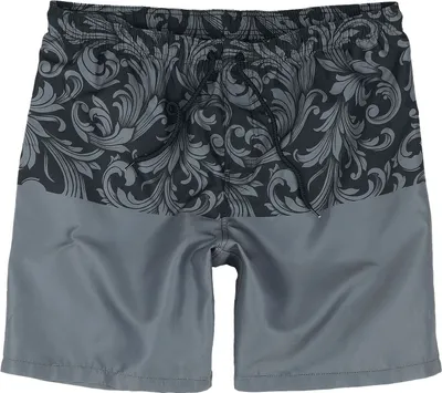 Produktbild von Black Premium by EMP Herren graue Badeshorts mit Print XL