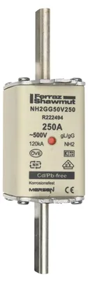 Produktbild von Mersen 1B275.000000 NH2 250A gG 500V NH-Sicherung sfü spannungsführend