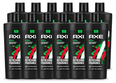 Image de 12 flacons de gel douche AXE Africa - 700 ml - Pack économique - 12 pièces