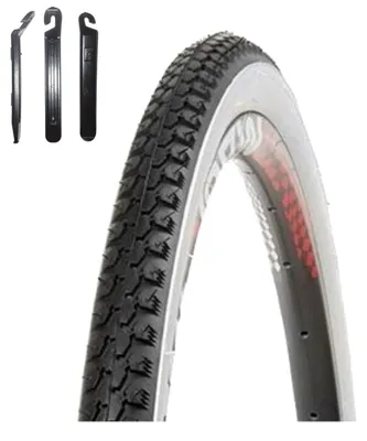 Produktbild von 1 x Kenda K-131 27,5" Fahrradreifen 37-584 (26 x 1 3/8 x 1 1/2) Schwarz/Weiß inkl. Reifenheber