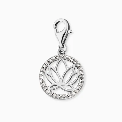 Produktbild von Engelsrufer Charm Anhänger Lotus ERC-LOTUS-ZI Sterling Silber mit Zirkonia