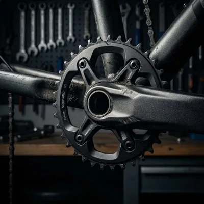 Immagine prodotto di Ingranaggio SHIMANO "Deore" a 4 bracci, per 9 velocità, 104 32 denti nero