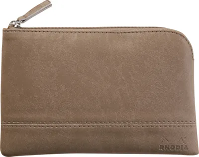 Produktbild von Rhodia Rhodiarama Etui aus Kunstleder mit Reißverschluss, 11x17 cm Taupe 116525C
