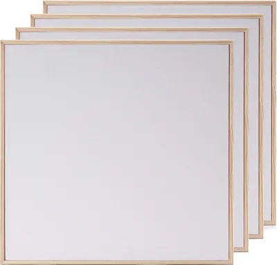 Produktbild von 4x KÜNSTLER MALKARTON MIT SCHATTENFUGENRAHMEN 40x40 cm | Leinwand Set