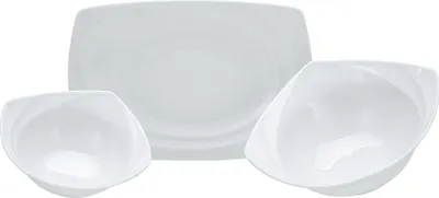 Produktbild von CreaTable, 13164, Celebration Weiss, Servierset 3-tlg, Porzellan