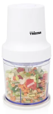 Productafbeelding van Tristar BL-4023, 0,5 liter, Wit, Kunststof, Roestvrij staal, Knopbediening, 0,8 meter
