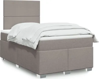 Produktbild von "2024"cloris Boxspringbett mit Matratze Taupe 120x190 cm Stoff - Klassische Betten CHY87414361