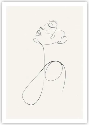 Produktbild von Poster - Poster ohne Rahmen - Linie Linie Frau - 70x100 cm - Wand Bild - Wanddeko - Wandbilder - Kunstposter - Wandposter - Bilder - Kunstdruck - Wanddekoration - Wandbild - P2XPA70x100-5112