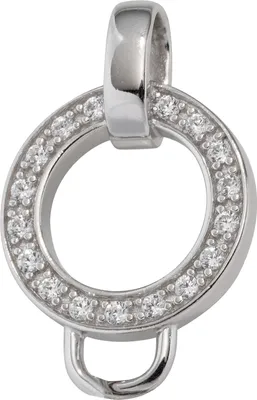 Produktbild von JOBO Anhänger Carrier Träger für Charms 925 Sterling Silber rhodiniert mit Zirkonia