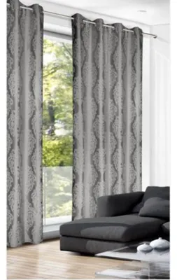 Produktbild von Neusser Collection Ösenschal Ornament silber, 135 x 245 cm