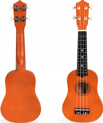 Obrázok produktu pre ECOTOYS detské drevené ukulele 4 nylonové struny, 12 pražcov, pre 3+ rokov