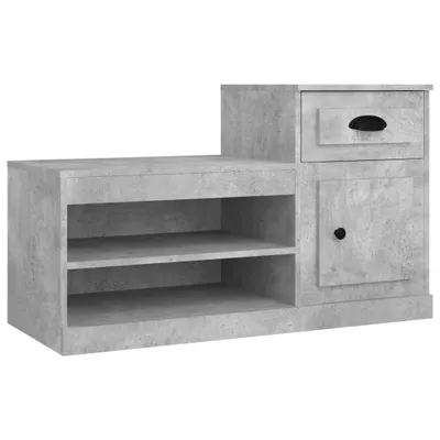 Zdjęcie produktu dla vidaXL Szafka na buty betonowa szara 100x42x60 cm materiał drewnopochodny