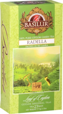 Produktbild von Basilur Radella Grün in Beutel Zusammensetzung der sorgfältig ausgewählten Blätt