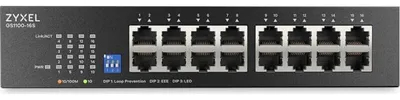 Zdjęcie produktu dla Zyxel GS1100-16EPS-EU0101F Zyxel 16-Port Gigabit Unmanaged Switch Slimline mit 135W PoE
