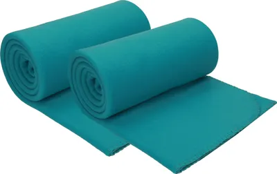 Produktbild von Betz Fleecedecke 2 Stück 130x170 cm 180g/m² – Wohndecke & Kuscheldecke – Flauschige Sofadecke als Tagesdecke – Leicht, wärmend & pflegeleicht - petrol