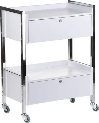 Productafbeelding van Cosmetische trolley met lades, model BD-6004, wit