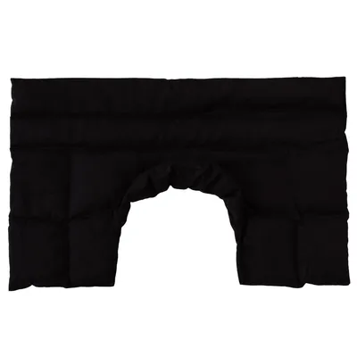 Produktbild von Johanniskernkissen Schulter & Nackenkissen mit Kragen für Nacken, Rücken, Schulter - Körnerkissen als Wärmekissen (schwarz, Johannisbeerkerne)