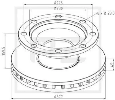 Produktbild von 2x PETERS ENNEPETAL Bremsscheibe