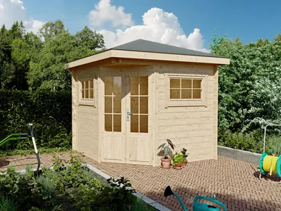 Produktbild von Fjordholz 5-Eck Gartenhaus Modell Evelyn 2A