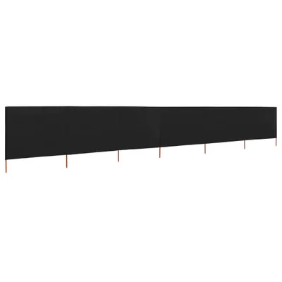 Produktbild von vidaXL 6-teiliges Windschutzgewebe 800 x 120 cm Schwarz