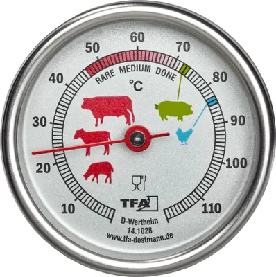 Image de Thermomètre à viande, acier inoxydable, 14.1028, TFA Dostmann