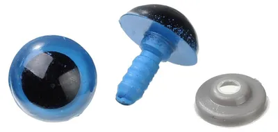 Produktbild von 10 Paar Kunststoffaugen, Puppen, Teddy, 14 mm blau