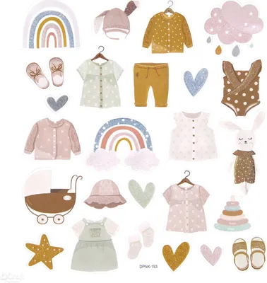 Produktbild von DPCraft AUFKLEBER Dekor Stickers Scrapbooking 25 Stk., Baby Girl