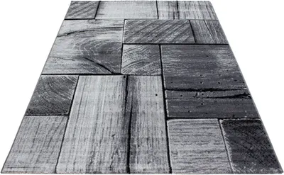 Image de Ayyildiz | Tapis Moderne Parma - 160 cm x 230 cm - Gris - Design Géométrique - Facile à Entretenir