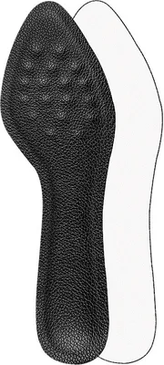 Produktbild von INF Leder Einlegesohlen - Kunstleder Spitzes Zehendesign Schwarz