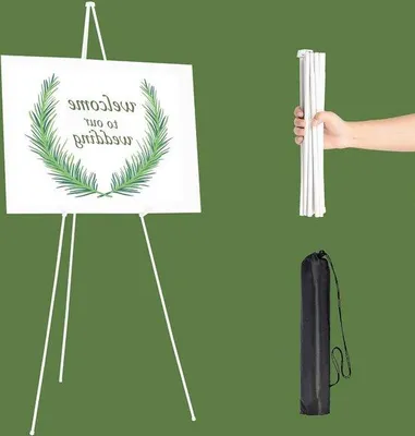 Zdjęcie produktu dla Biały stojak do dekoracji ślubnych, regulowany, przenośny, metalowy statyw