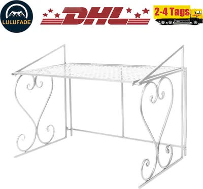 Produktbild von Metall Mikrowelle Regal Küchenregal Halterung Mikrowellenregal Küche Standregal Weiß