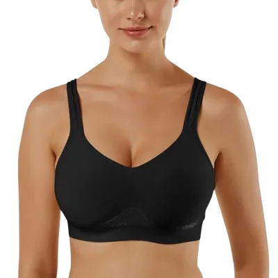 Obrázek produktu pro Bezešvá tvarovací podprsenka Daily Comfort, pohodlná nylonová podprsenka, pohodlná podprsenka s kosticí - UPFORMA Black 2XL
